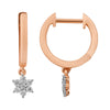 Yellow Gold Diamond Huggie Earrings