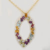 Multi-Gemstone Diamond Pendant