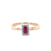 Diamond Ring with Ruby