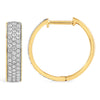 Yellow Gold Diamond Huggie Earrings