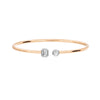 Dual-Cut Diamond Open Bangle