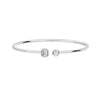 Dual-Cut Diamond Open Bangle