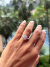 White Floral Labgrown Diamond Ring