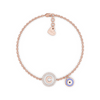 Customisable Diamond Initial & Evil Eye Gold Bracelet