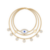 Evil Eye Diamond Charm Gold Bracelet for Kids