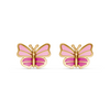 Butterfly Enamel & Gold Earrings for Kids