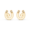 Lucky Horseshoe Diamond Earrings for Kids