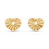 Ribbed Heart Earrings for Kids