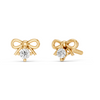 Elegant Bow Diamond Stud Earrings