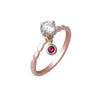 Ruby Kiss Charm Ring