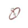 Cross & Diamond Charm Ring