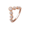 Yellow Miracle Bezel Chevron Ring