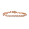 Round Halo Tennis Bracelet